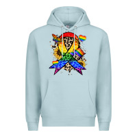 Blue Mist Pride ribbon Premium Hoodie - NancyCooperArtShop