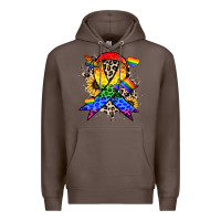 Coffee Pride ribbon Premium Hoodie - NancyCooperArtShop