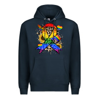 Navy Pride ribbon Premium Hoodie - NancyCooperArtShop
