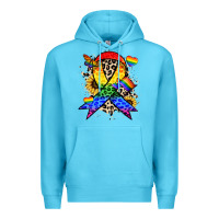 Ocean Blue Pride ribbon Premium Hoodie - NancyCooperArtShop