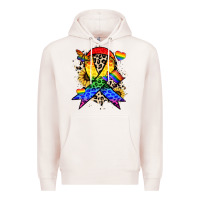Pale Pink Pride ribbon Premium Hoodie - NancyCooperArtShop