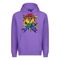Purple Pride ribbon Premium Hoodie - NancyCooperArtShop