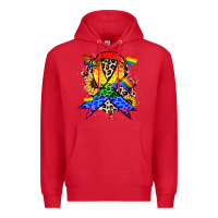 Red Pride ribbon Premium Hoodie - NancyCooperArtShop