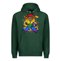 Sports Green Pride ribbon Premium Hoodie - NancyCooperArtShop