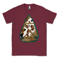 Burgundy cowhide leopard arrowhead Classic Tee - Jasminsmagicworld