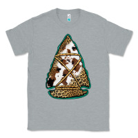 Heather Grey cowhide leopard arrowhead Classic Tee - Jasminsmagicworld