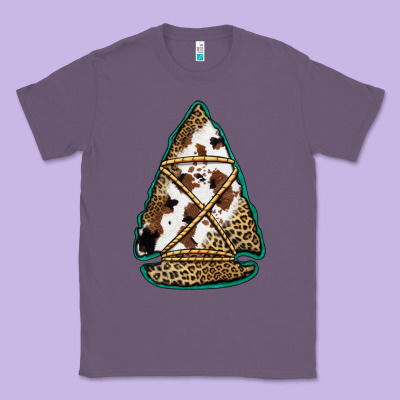 Cowhide Leopard Arrowhead Classic Tee Designed By Jasminsmagicworld