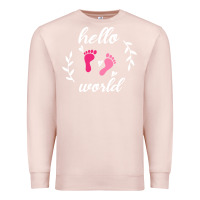 Pale Pink Hello world Premium Sweatshirt - Bettercallsaul