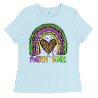 Baby Blue mardi gras rainbow Ladies Tee - JahusDesignShop