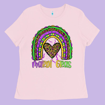 Mardi Gras Rainbow Ladies Tee Designed By Jahusdesignshop