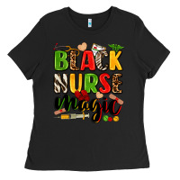 Black black nurse magic Ladies Tee - Zillion Design Studio
