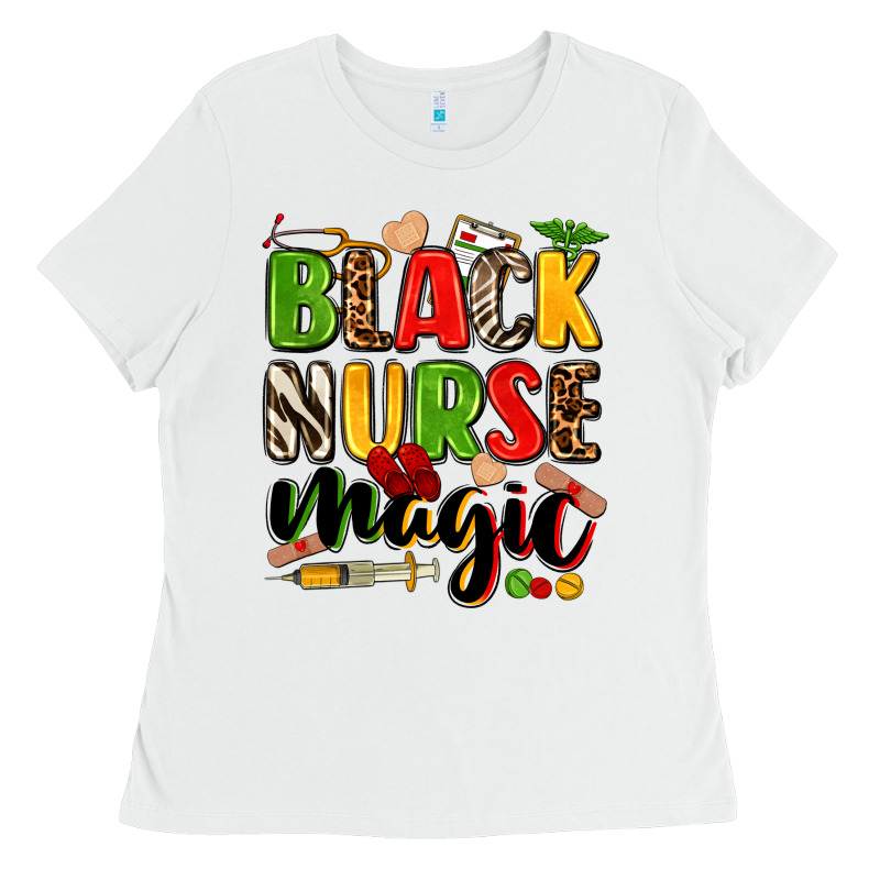 Black Nurse Magic Ladies Tee by Zillion Design Studio | Teevron