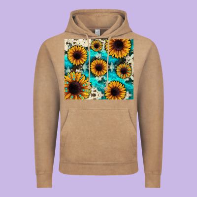 Gemstone Sunflower Vintage Hoodie Designed By Jahusdesignshop