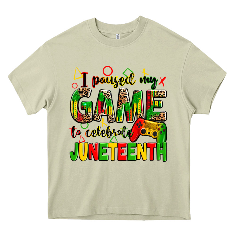 I Paused My Game To Celebrate Juneteenth Heavy Core Tee by Zillion Design Studio | Teevron