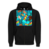 Black Pride lgbtq hands with flag seamless pattern Zipper Hoodie - BundleAndBundleShop