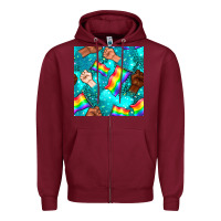 Burgundy Pride lgbtq hands with flag seamless pattern Zipper Hoodie - BundleAndBundleShop