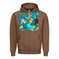 Chestnut Pride lgbtq hands with flag seamless pattern Zipper Hoodie - BundleAndBundleShop