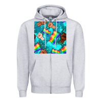 Heather Grey Pride lgbtq hands with flag seamless pattern Zipper Hoodie - BundleAndBundleShop