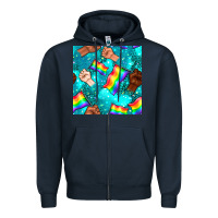 Navy Pride lgbtq hands with flag seamless pattern Zipper Hoodie - BundleAndBundleShop