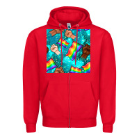 Red Pride lgbtq hands with flag seamless pattern Zipper Hoodie - BundleAndBundleShop