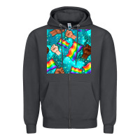 Smoke Pride lgbtq hands with flag seamless pattern Zipper Hoodie - BundleAndBundleShop
