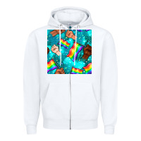 White Pride lgbtq hands with flag seamless pattern Zipper Hoodie - BundleAndBundleShop
