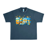 Midnight Navy hanukkah coffee Urban Heavy Tee - Jasminsmagicworld