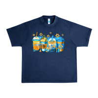 Navy hanukkah coffee Urban Heavy Tee - Jasminsmagicworld