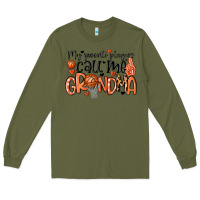 Army Green my favorite players call me grandma Long Sleeve Tee - MaliasSmallBusiness