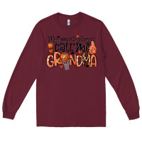 Burgundy my favorite players call me grandma Long Sleeve Tee - MaliasSmallBusiness
