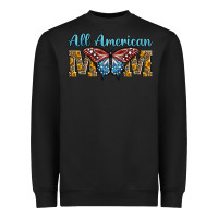 Black all american mom american flag butterfly Heavyweight Sweatshirt - LillyAllenDesigns