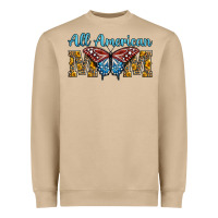 Mushroom all american mom american flag butterfly Heavyweight Sweatshirt - LillyAllenDesigns