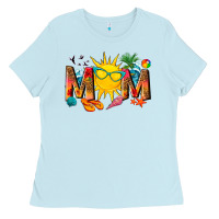 Baby Blue summer mom Ladies Tee - texasbilliewilder