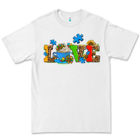 White autism coffee cup with sunflower Premium Tee - AdoDesignShop