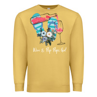Antique Gold Wine Flip Flops Girl Premium Sweatshirt - Bettercallsaul