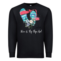 Black Wine Flip Flops Girl Premium Sweatshirt - Bettercallsaul