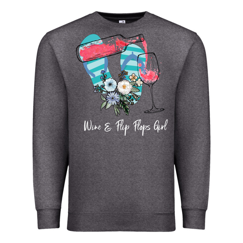 Wine Flip Flops Girl Premium Sweatshirt by Bettercallsaul | Teevron