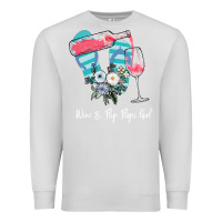 Dove Grey Wine Flip Flops Girl Premium Sweatshirt - Bettercallsaul