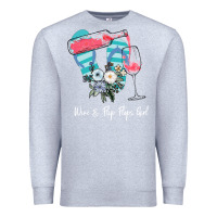 Heather Grey Wine Flip Flops Girl Premium Sweatshirt - Bettercallsaul