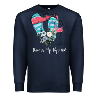 Navy Wine Flip Flops Girl Premium Sweatshirt - Bettercallsaul