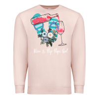 Pale Pink Wine Flip Flops Girl Premium Sweatshirt - Bettercallsaul