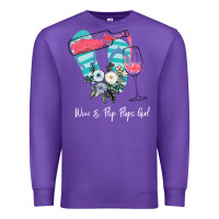 Purple Wine Flip Flops Girl Premium Sweatshirt - Bettercallsaul