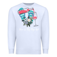 White Wine Flip Flops Girl Premium Sweatshirt - Bettercallsaul
