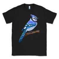 Black Blue Jay Bird Classic Tee - LillyAllenDesigns