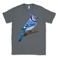 Charcoal Heather Blue Jay Bird Classic Tee - LillyAllenDesigns
