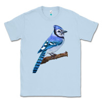 Dusty Blue Blue Jay Bird Classic Tee - LillyAllenDesigns