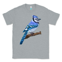 Heather Grey Blue Jay Bird Classic Tee - LillyAllenDesigns