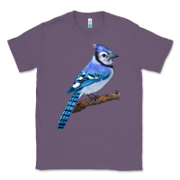 Lavender Blue Jay Bird Classic Tee - LillyAllenDesigns