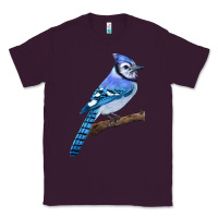 Plum Blue Jay Bird Classic Tee - LillyAllenDesigns