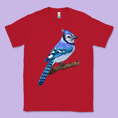 Blue Jay Bird Classic Tee Designed By Lillyallendesigns